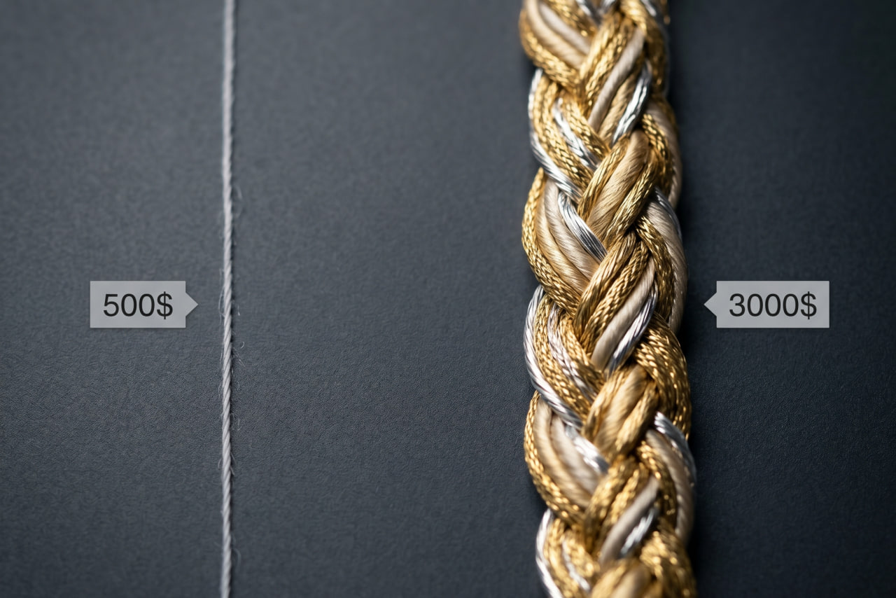 ❓لماذا تبيع بـ500$ بينما غيرك يبيع بـ3000$؟