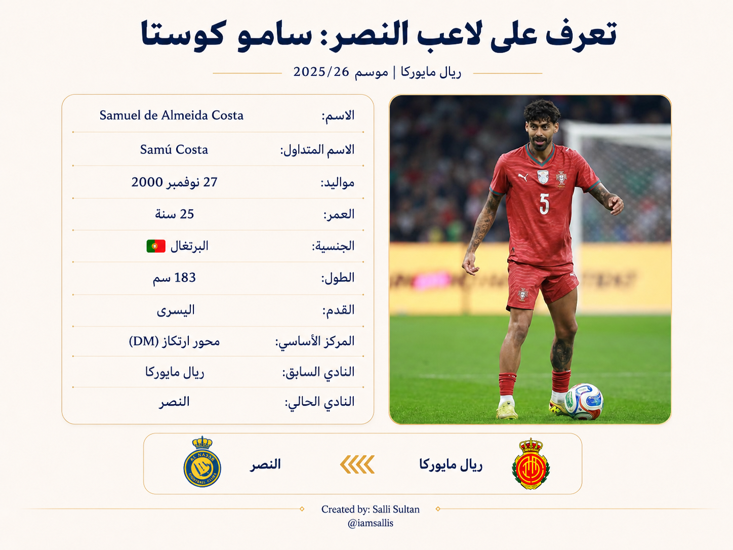 النصر لا يتعاقد مع بروزوفيتش جديد.. ماذا سيضيف سامو كوستا إلى وسط آنج بوستيكوقلو؟